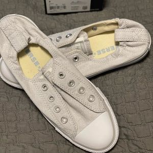New In Box- Light Gray Slip on Converse